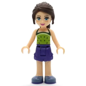 Naomi - Lime Top, Dark Purple Skirt