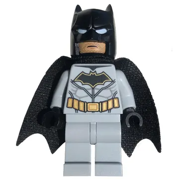 Batman, Light Bluish Gray Suit, Black Cape and Cowl, Black Head