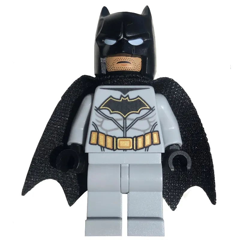 Batman, Light Bluish Gray Suit, Black Cape and Cowl, Black Head