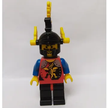 Knight (Dragon Knights) - Black Legs, Yellow Plumes, Plastic Cape