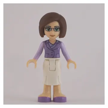 Ms. Stevens - Medium Lavender Shirt, White Dress