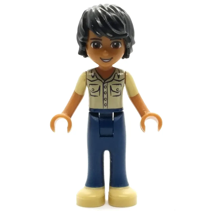 Matthew - Tan Shirt, Dark Blue Trousers