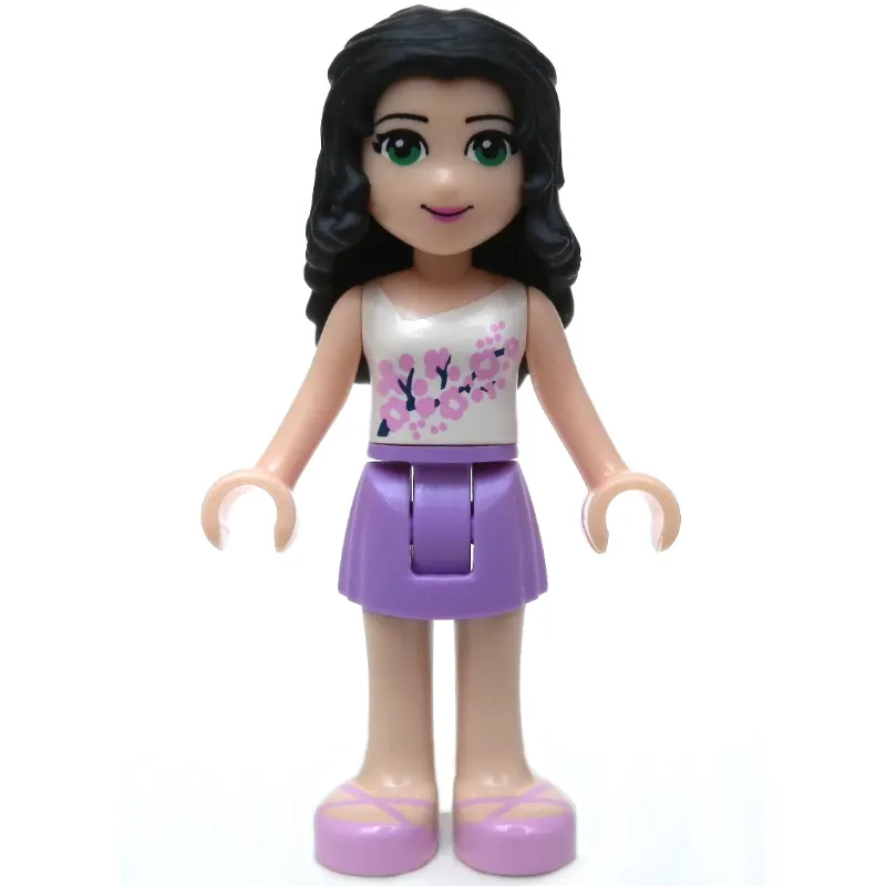 Emma - White Top, Medium Lavender Skirt