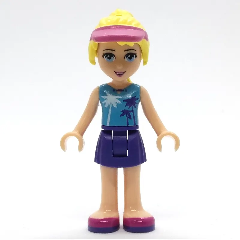 Stephanie - Medium Azure Top, Dark Purple Skirt