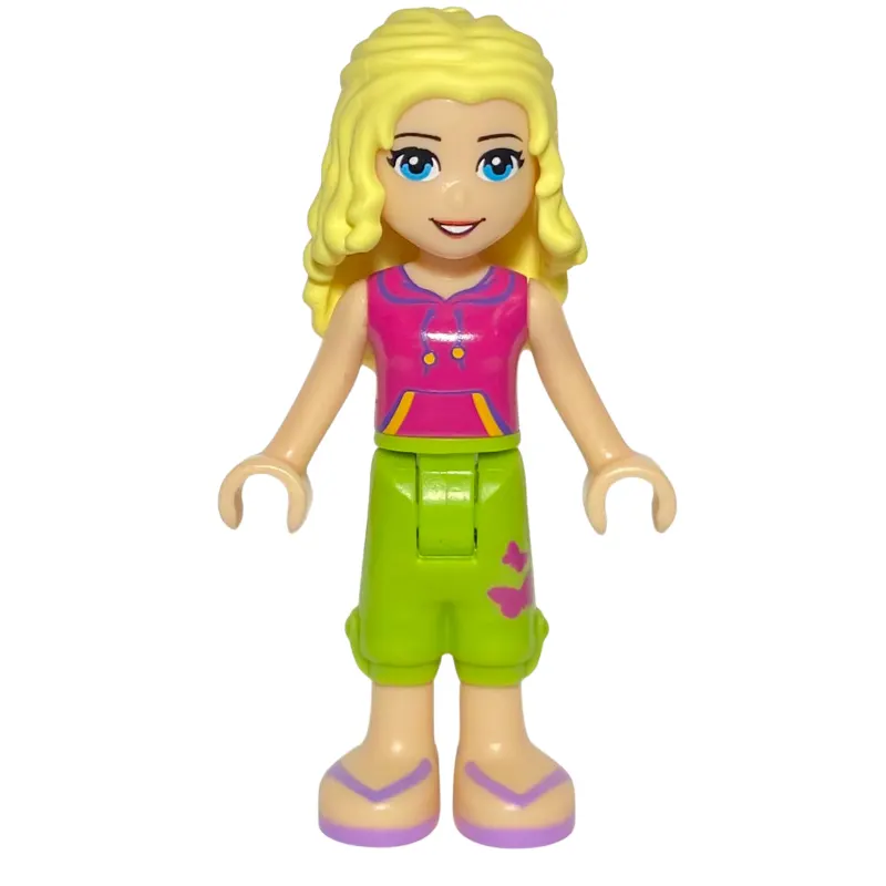 Liza - Magenta Top, Lime Trousers