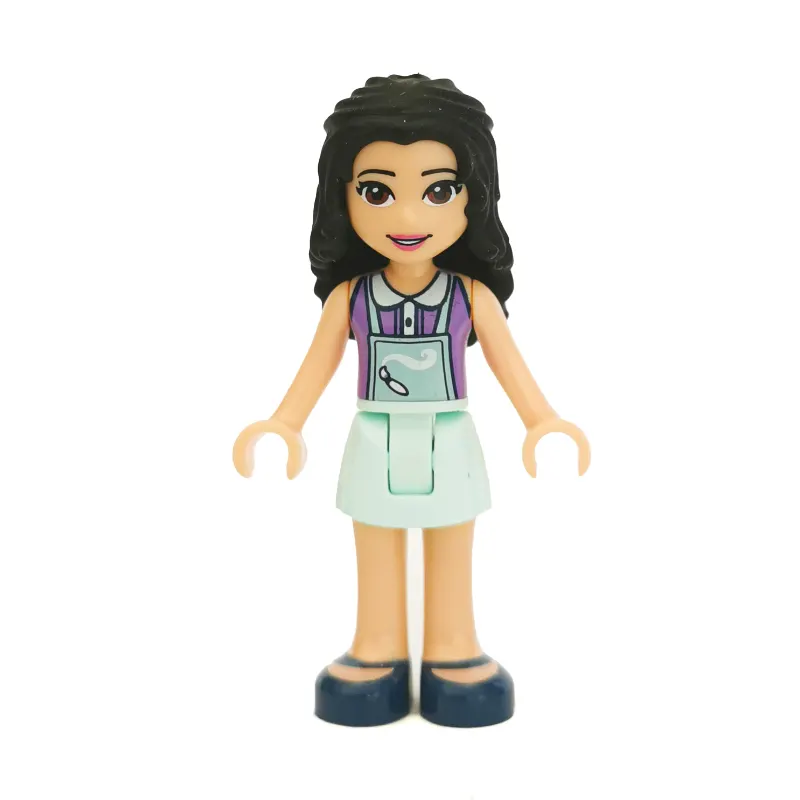 Emma - Medium lavender Top, Light Aqua Apron