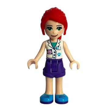 Mia - White Jacket, Dark Purple Skirt, Veterinarian