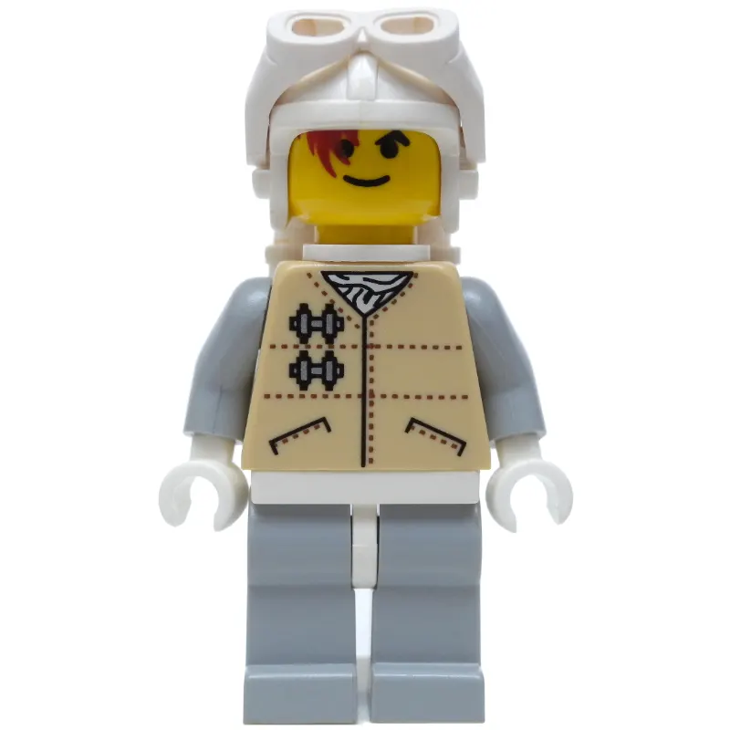 Rebel Trooper in Hoth Uniform, White Hat, Yellow Skin, Backpack, White Goggles