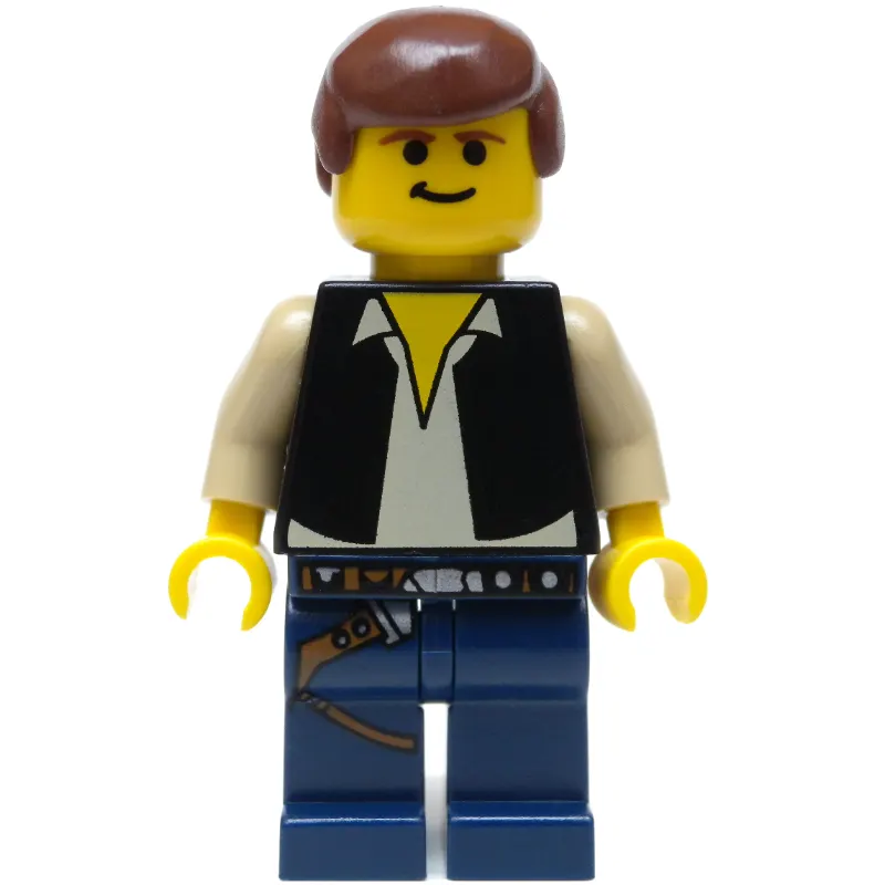 Han Solo, Black Vest, Yellow Skin, Dark Blue Legs