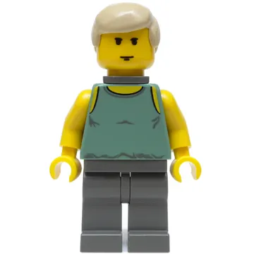 Luke Skywalker, Dagobah Outfit, Yellow Skin, Sand Green Tank Top with Neck Bracket