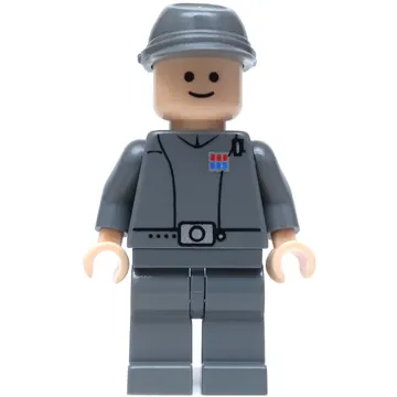 Imperial Officer / Captain / Commandant / Commander, Dark Bluish Gray Uniform, Cavalry Cap, Black Eyes