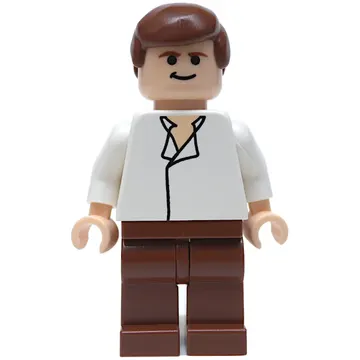 Han Solo, White Shirt, Reddish Brown Legs, Black Eyes