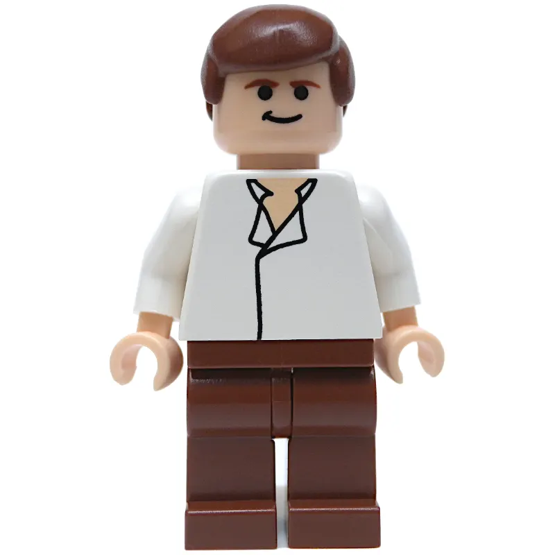 Han Solo, White Shirt, Reddish Brown Legs, Black Eyes