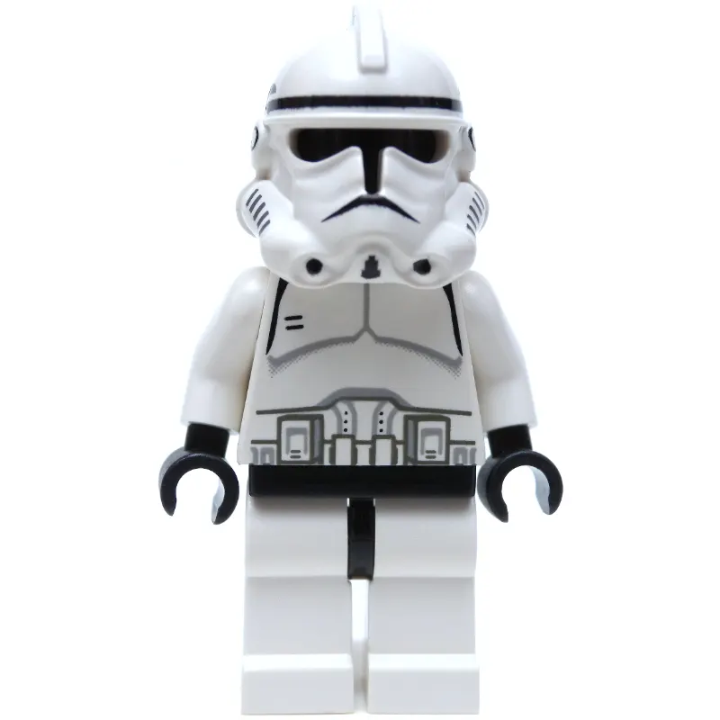 Clone Trooper, Phase II Armor, Plain Black Head, Black Mouth