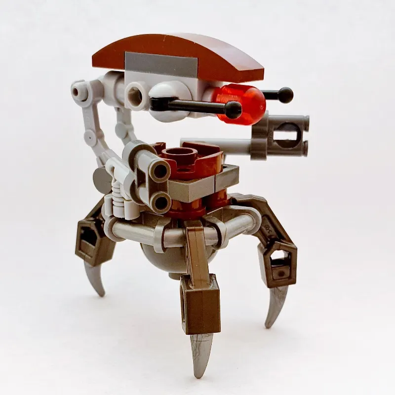 Droideka / Destroyer Droid, Reddish Brown Shell, Pearl Dark Gray Legs, No Back Armor