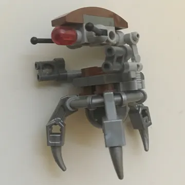 Droideka / Destroyer Droid, Reddish Brown Shell, Flat Silver Legs