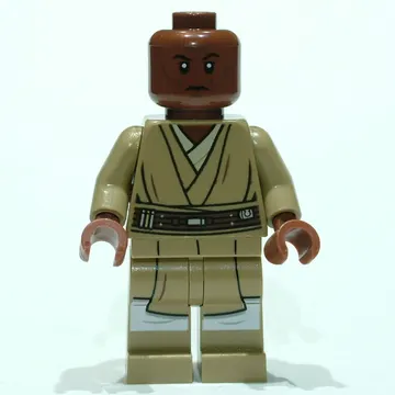 Mace Windu, Dark Tan Printed Legs, Closed Mouth