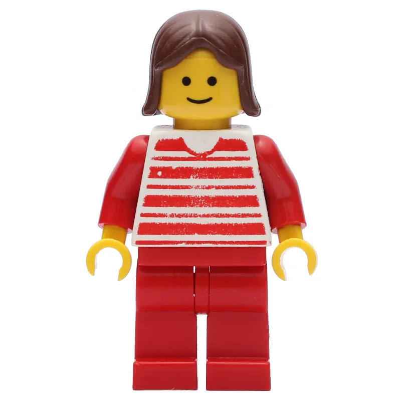 Woman - Red/White Striped Shirt, Red Arms, Red Legs (3626b Head)