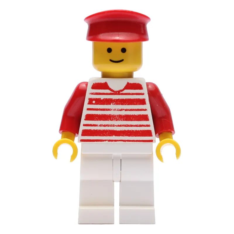 Man - Red/White Striped Shirt, Red Arms, White Legs, Red Hat