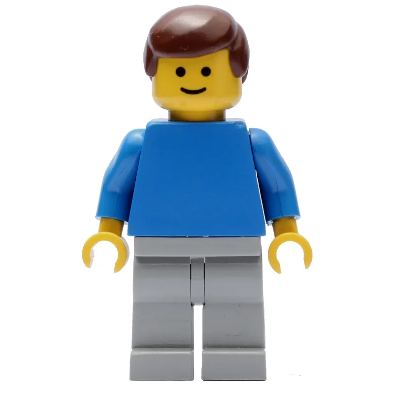 Man - Blue Torso, Light Grey Legs