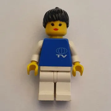 TV Worker - Blue Torso, White Legs, Female