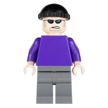 The Joker's Henchman with Plain Dark Purple Torso