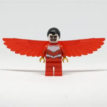 Falcon in Red and White Outfit
