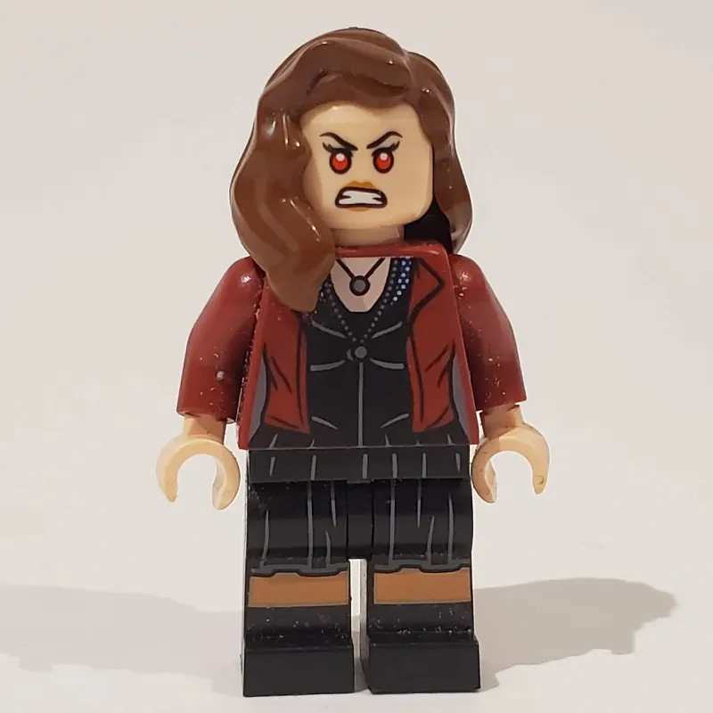 Scarlet Witch with Dark Red Jacket over Black Dress