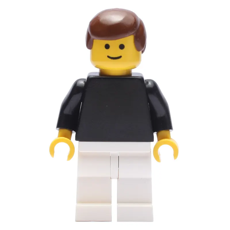 Man - Black Torso, White Legs, Brown Hair