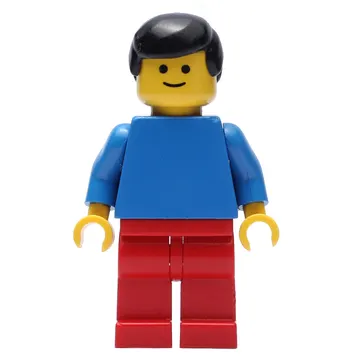 Man - Blue Torso, Red Legs, Black Hair
