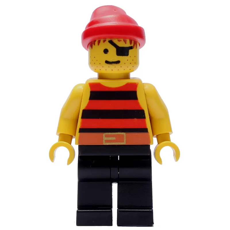 Pirate - Red/Black Stripes, Black Legs, Red Bandana, Eyepatch (Old)