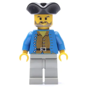Pirate - Brown Shirt, Light Gray Legs, Black Tricorne