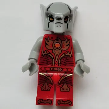 Worriz in Fire Chi Outfit with Light Bluish Gray Hands