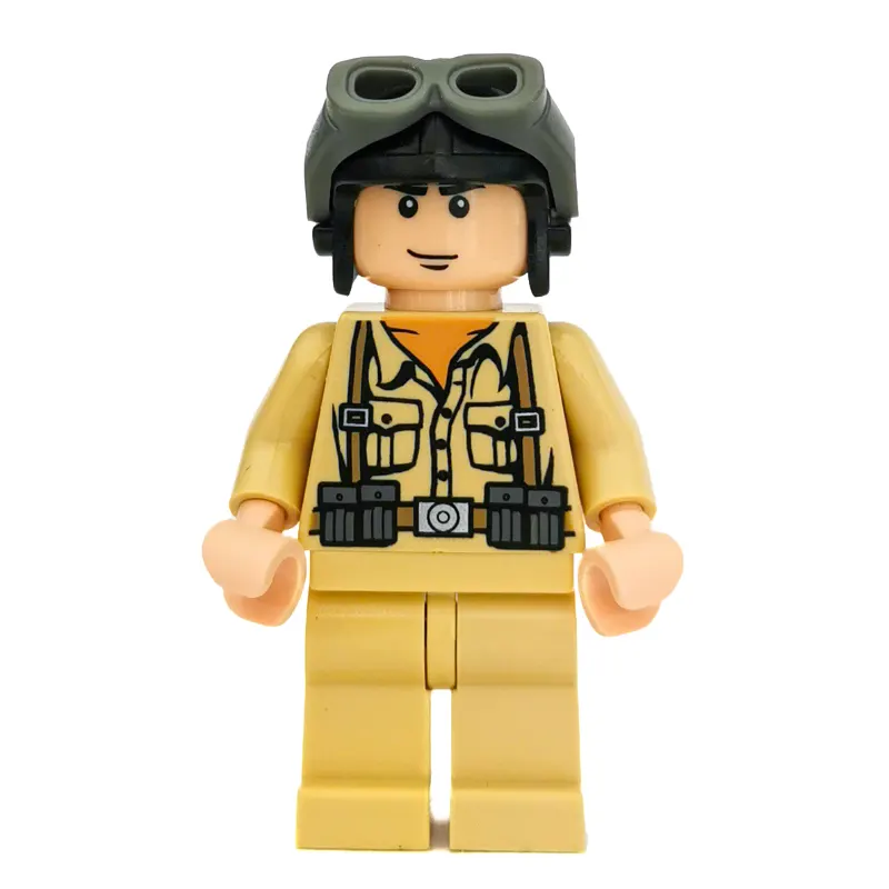 German Soldier with Black Helmet and Goggles