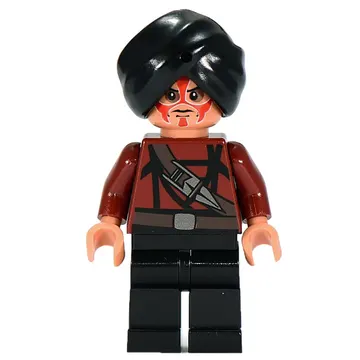 Temple Guard with Dark Red Shirt