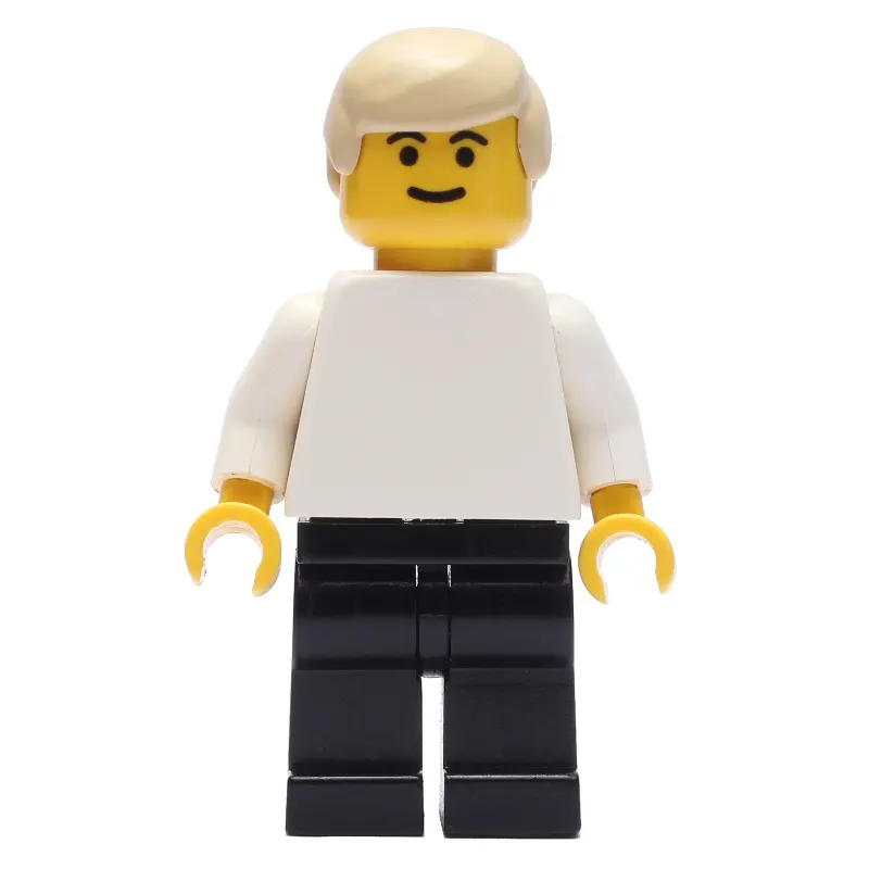 Soccer Player White Torso, Black Legs, Tan Hair