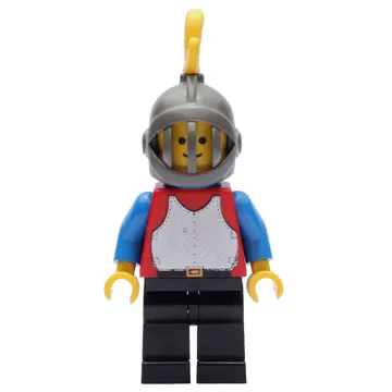 Knight (Breastplate on Red) - Black Legs, Yellow Plume