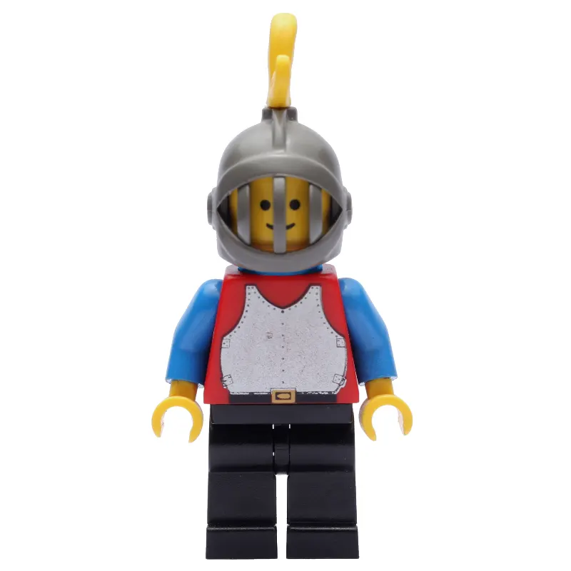 Knight (Breastplate on Red) - Black Legs, Yellow Plume