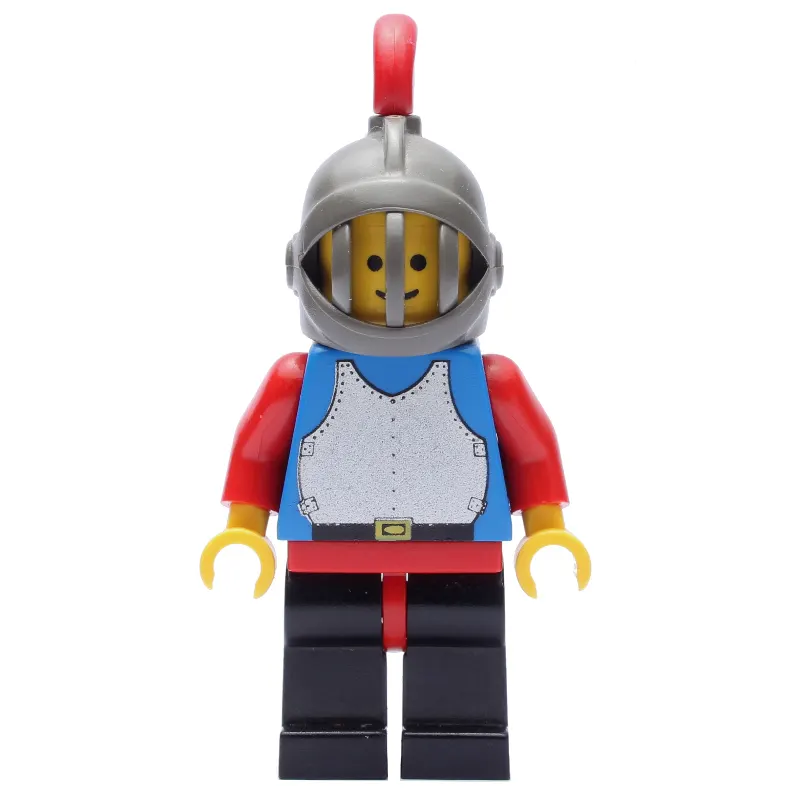 Knight (Breastplate on Blue) - Black Legs, Red Plume