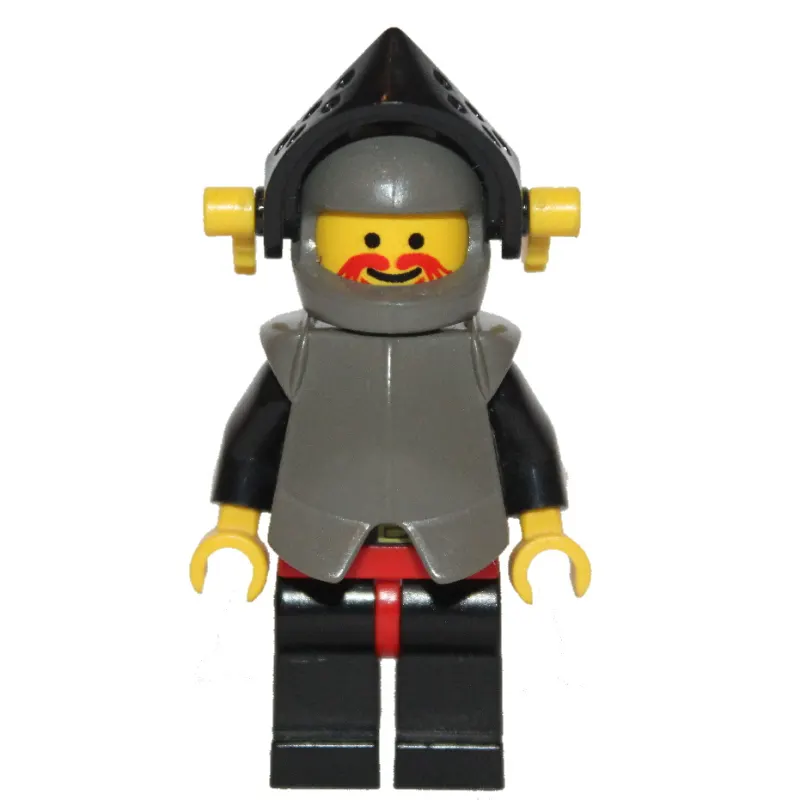 Knight (Breastplate on Black) - Black Legs, Armor, Yellow Dragon Plume