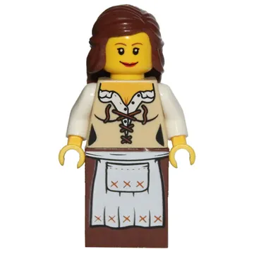 Maiden (Fantasy Era) - Brown Skirt, Reddish Brown Hair