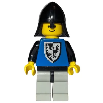 Knight (Black Falcon) - Light Gray Legs, Neck-Protector