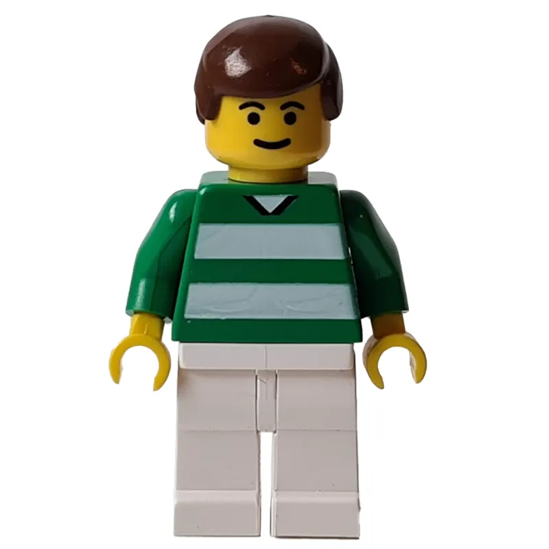 Soccer Player Green Torso, White Legs #11