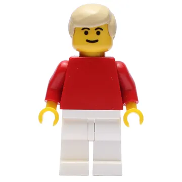 Soccer Player Red Plain Torso, White Legs 8