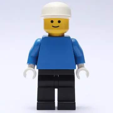 Man - Blue Torso, Black Legs, White Cap