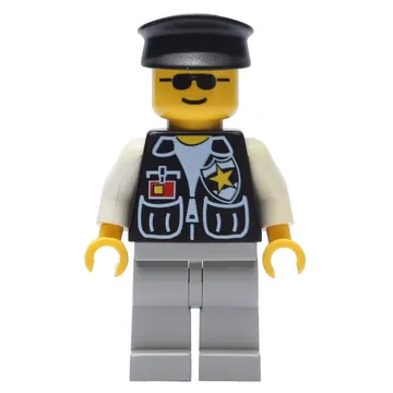 Police - Black vest, Light Gray Legs, Black Hat