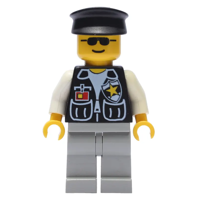 Police - Black vest, Light Gray Legs, Black Hat