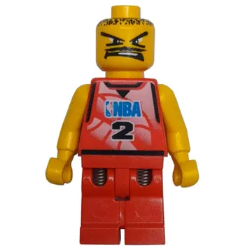 Basketball Player, Red Torso, Red Legs #2