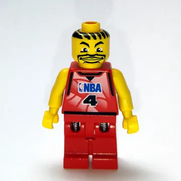 Basketball Player, Red Torso, Red Legs #4
