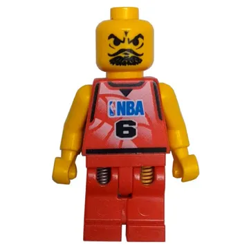 Basketball Player, Red Torso, Red Legs #6